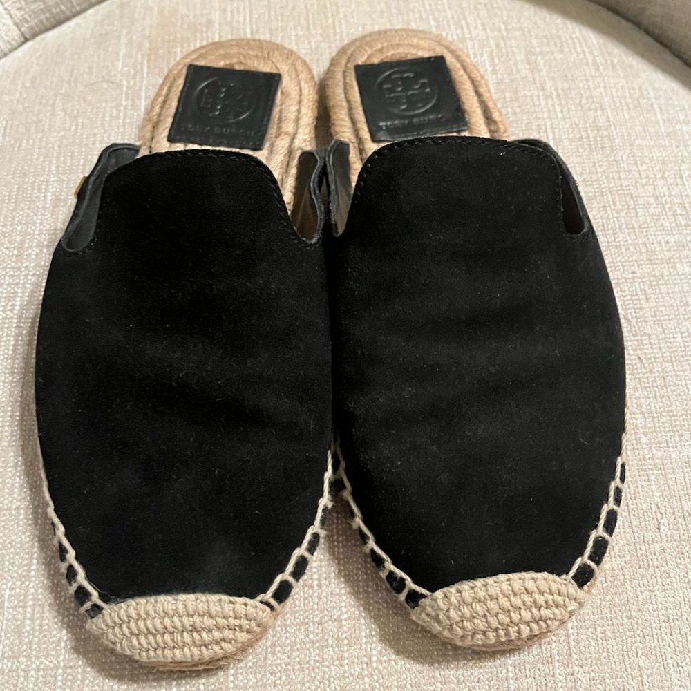 Tory Burch Max Suede Espadrille Mules